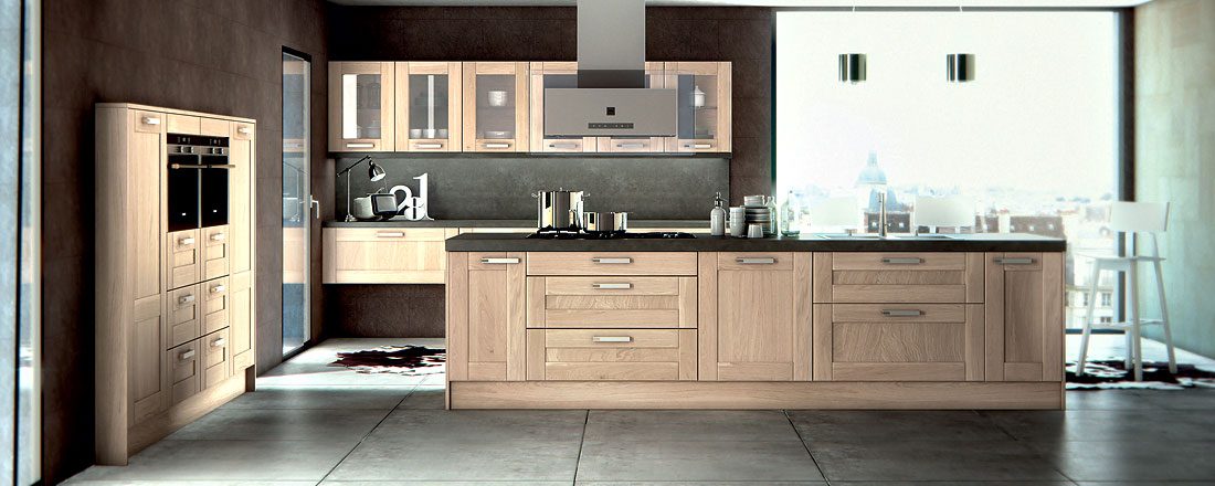 Cocina de madera estilo industrial
