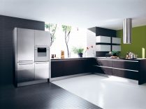 Cocina moderna en acero inoxidable