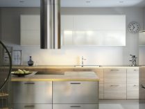 Isla de cocina en acero inoxidable